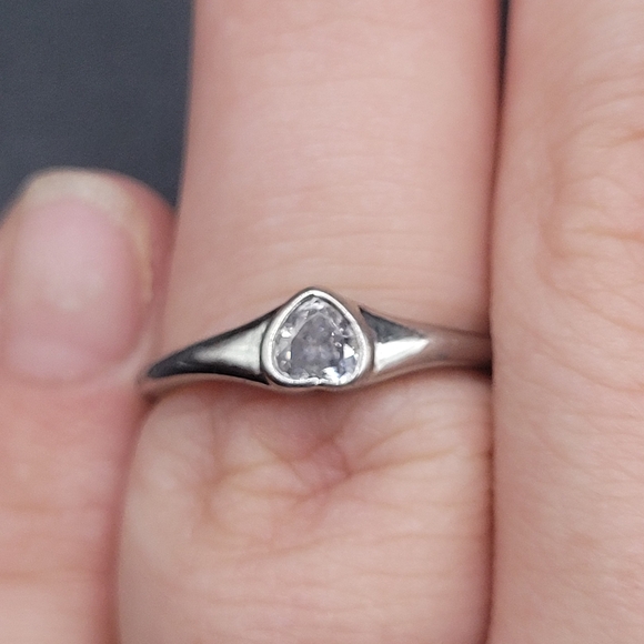 Silver heart ring. Size 6 from charmed - Picture 7 of 8